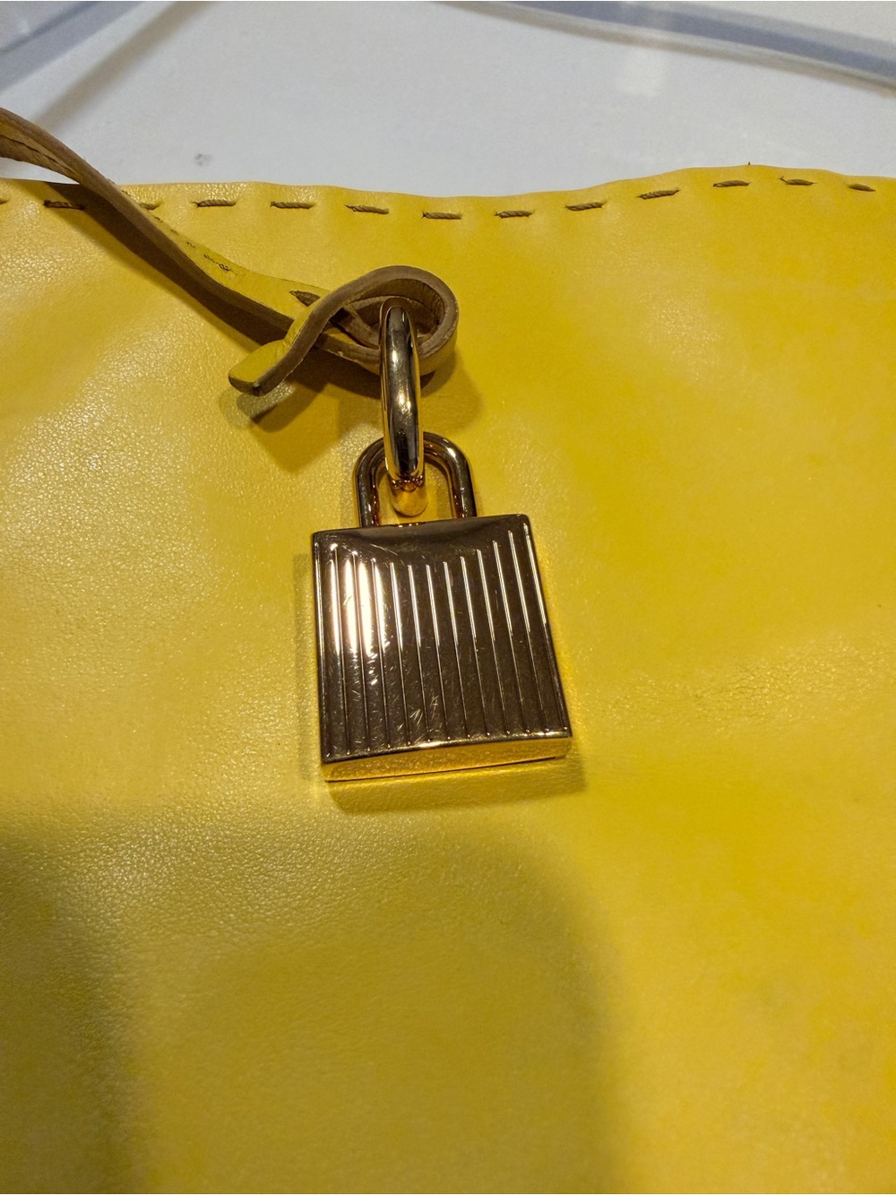Tom Ford Large Yellow Leather Shopping Tote Shoulder Bag Italy - Picture 3 of 9